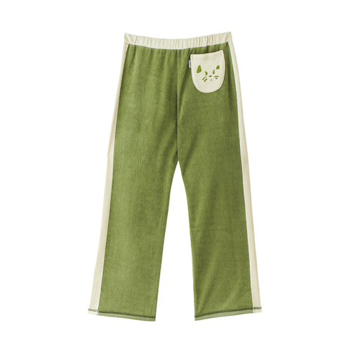 1/2 CATHY AND BROOK STORY TOWEL PANTS (OLIVE)