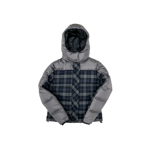 1/2 REVERSIBLE FLANNEL DOWN JACKET (GRAY)