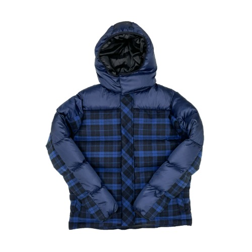 REVERSIBLE FLANNEL DOWN JACKET (NAVY)